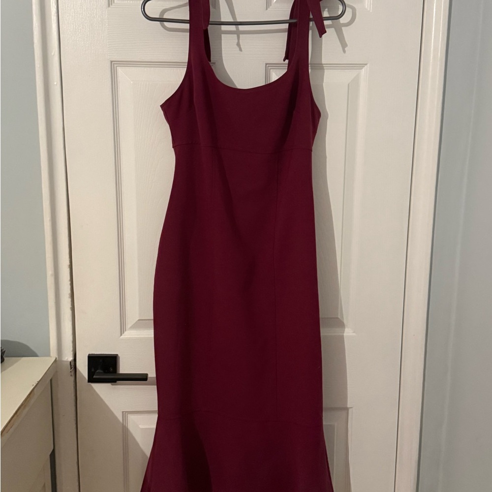 Elegant Burgundy Sleeveless Dress